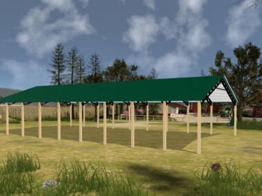Keen's Buildings, 50' x 90' x 12' Open Pole Barn Installed, KPB-509012-OP