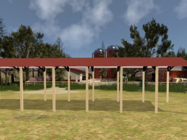 Keen's Buildings, 24' x 70' x 12' Open Pole Barn Installed, KPB-247012-OP