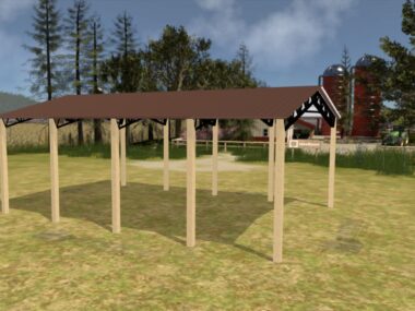 Keen's Buildings, 28' x 40' x 12' Open Pole Barn Installed, KPB-284012-OP