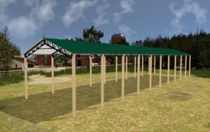 30' x 120' x 16' Open Pole Barn Installed