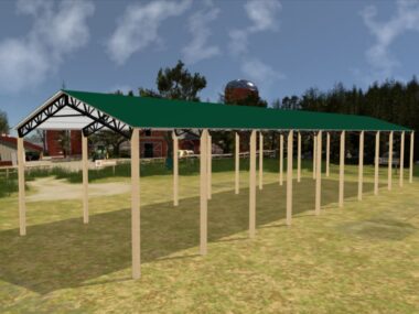 Keen's Buildings, 30' x 120' x 16' Open Pole Barn Installed, KPB-3012016-OP