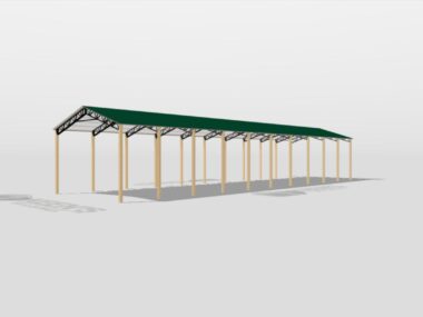 Keen's Buildings, 30' x 120' x 16' Open Pole Barn Installed, KPB-3012016-OP