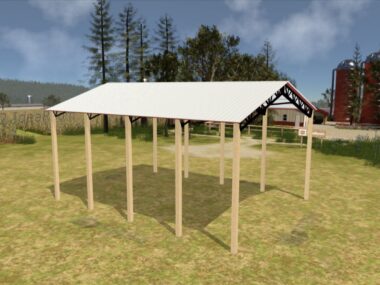 Keen's Buildings, 30' x 40' x 16' Open Pole Barn Installed, KPB-304016-OP