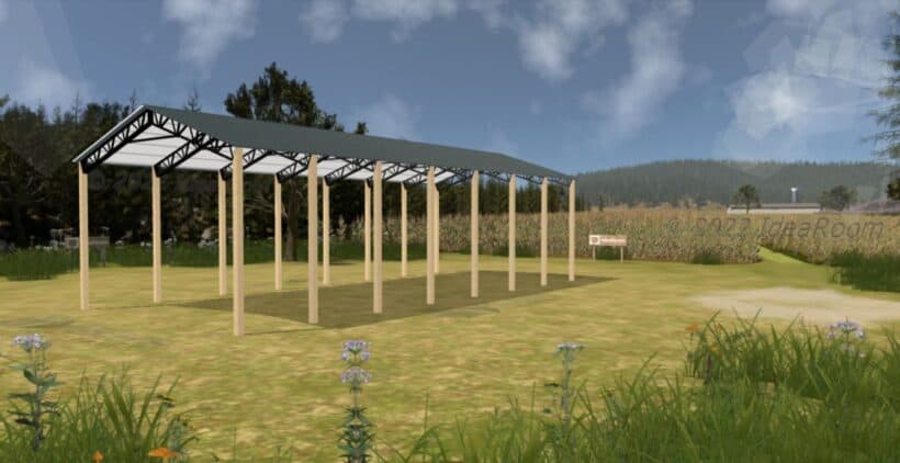 Keen'S Buildings, 34' X 70' X 16' Open Pole Barn Installed, Kpb-347016-Op