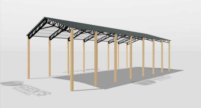 Keen'S Buildings, 34' X 70' X 16' Open Pole Barn Installed, Kpb-347016-Op