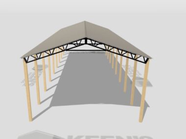 Keen's Buildings, 30' x 80' x 16' Open Pole Barn Installed, KPB-308016-OP