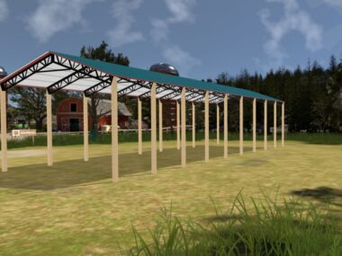 Keen's Buildings, 28' x 90' x 20' Open Pole Barn Installed, KPB-289020-OP