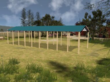 Keen's Buildings, 28' x 90' x 20' Open Pole Barn Installed, KPB-289020-OP