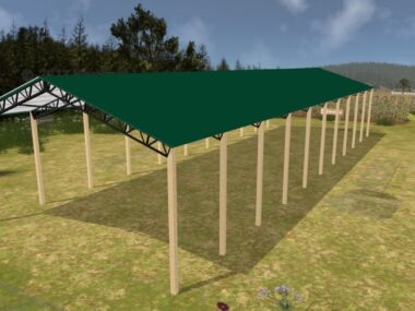 Keen's Buildings, 40' x 120' x 16' Open Pole Barn Installed, KPB-4012016-OP