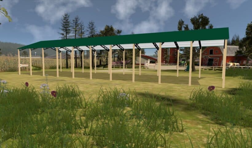 Keen'S Buildings, 40' X 120' X 16' Open Pole Barn Installed, Kpb-4012016-Op