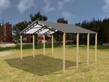 Keen's Buildings, 40' x 30' x 16' Open Pole Barn Installed, KPB-403016-OP