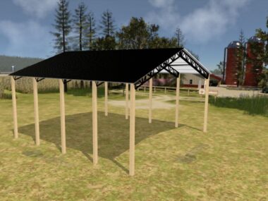 Keen's Buildings, 40' x 40' x 20' Open Pole Barn Installed, KPB-404020-OP