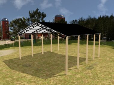 Keen's Buildings, 40' x 40' x 20' Open Pole Barn Installed, KPB-404020-OP