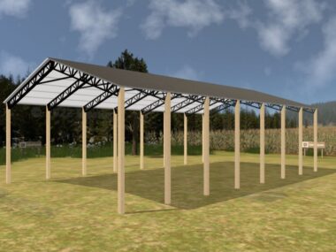 Keen's Buildings, 40' x 70' x 16' Open Pole Barn Installed, KPB-407016-OP