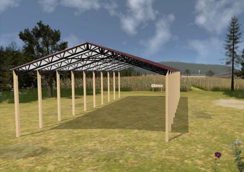 Keen'S Buildings, 40' X 90' X 16' Open Pole Barn Installed, Kpb-409016-Op