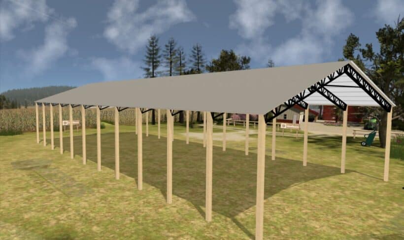 Keen'S Buildings, 50' X 110' X 16' Open Pole Barn Installed, Kpb-5011016-Op