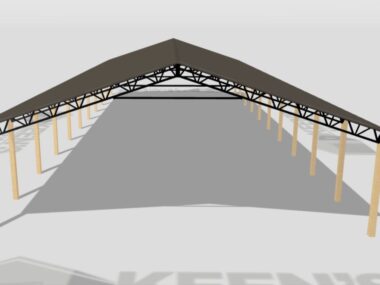 Keen's Buildings, 50' x 120' x 14' Open Pole Barn Installed, KPB-5012014-OP