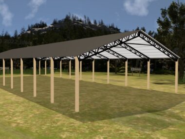 Keen's Buildings, 50' x 120' x 14' Open Pole Barn Installed, KPB-5012014-OP