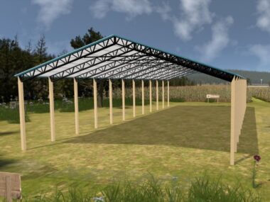 Keen's Buildings, 50' x 120' x 20' Open Pole Barn Installed, KPB-5012020-OP