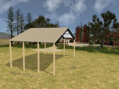 Keen's Buildings, 46' x 30' x 16' Open Pole Barn Installed, KPB-463016-OP