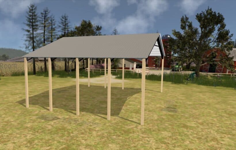 Keen'S Buildings, 50' X 40' X 16' Open Pole Barn Installed, Kpb-504016-Op