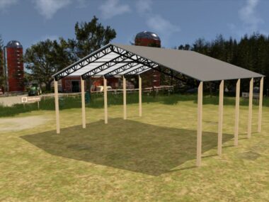 Keen's Buildings, 50' x 40' x 20' Open Pole Barn Installed, KPB-504020-OP