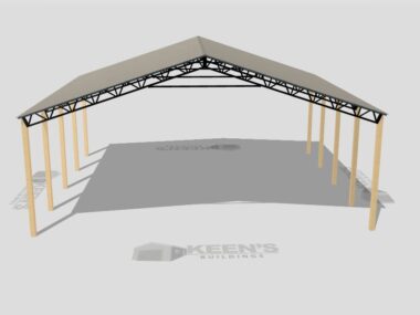 Keen's Buildings, 50' x 40' x 20' Open Pole Barn Installed, KPB-504020-OP