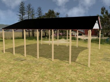 Keen's Buildings, 50' x 60' x 20' Open Pole Barn Installed, KPB-506020-OP