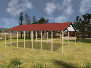 Keen's Buildings, 50' x 70' x 20' Open Pole Barn Installed, KPB-507020-OP