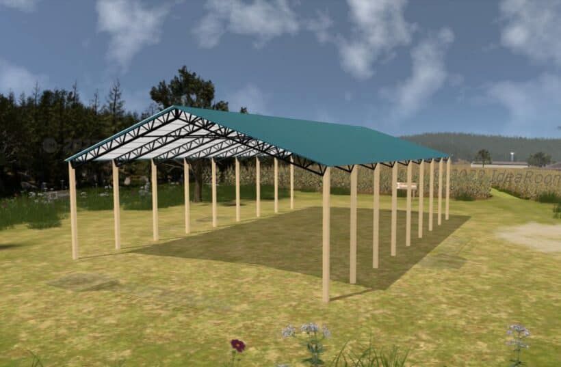 Keen'S Buildings, 50' X 80' X 16' Open Pole Barn Installed, Kpb-508016-Op