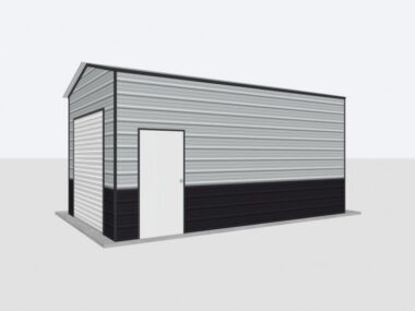 Keen's Buildings, 12x20x10 Metal Garage, KBG-1G122010-1D1W