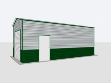 Keen's Buildings, 12x25x10 Metal Garage, KBG-1G122510-1D1W