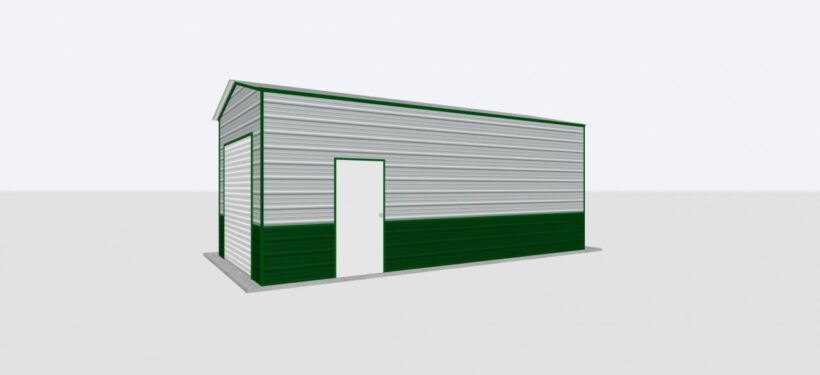 Keen'S Buildings, 12X25X10 Metal Garage, Kbg-1G122510-1D1W