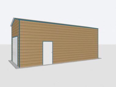 Keen's Buildings, 12x30x12 Metal Garage, KBG-1G123012-1D1W