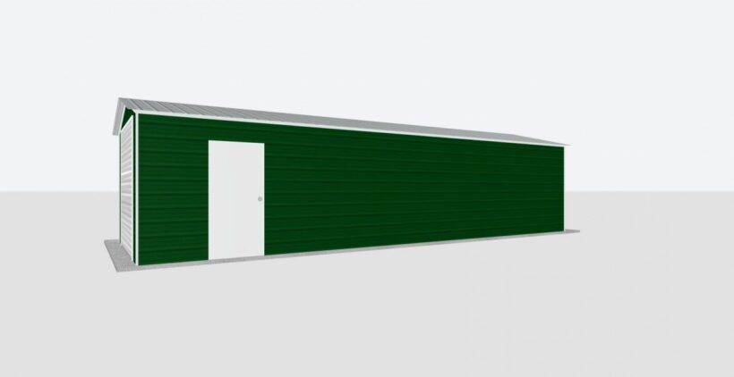 Keen'S Buildings, 12X35X8 Metal Garage, Kbg-1G123508-1D1W