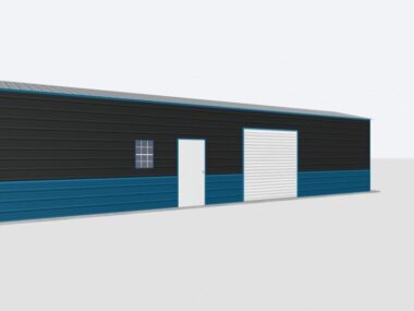 Keen's Buildings, 12x45x10 Metal Garage, KBG-1G124510-1D1W