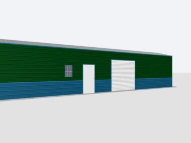 Keen's Buildings, 12x50x10 Metal Garage, KBG-1G125010-1D1W