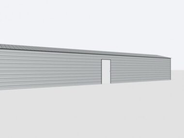 Keen's Buildings, 12x60x8 Metal Garage, KBG-1G126008-1D1W