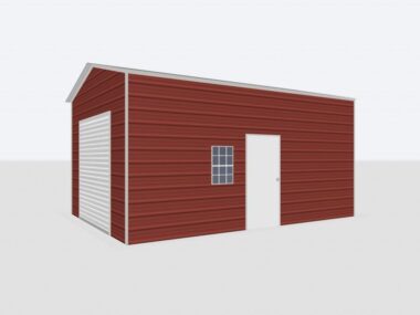 Keen's Buildings, 14x20x10 Metal Garage, KBG-1G142010-1D1W