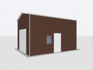 Keen's Buildings, 14x20x12 Metal Garage, KBG-1G142012-1D1W