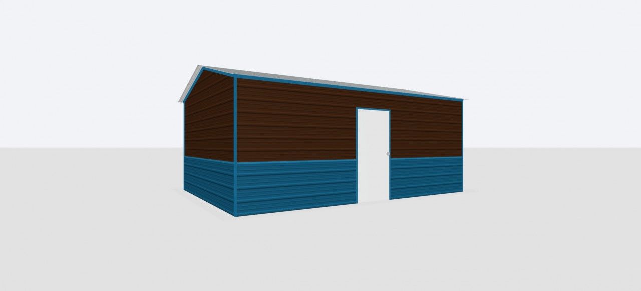 14X20X8 Metal Garage 14X20X8 Metal Garage Keen'S Buildings, 14X20X8 Metal Garage, Kbg-1G142008-1D1W