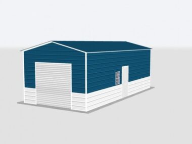 Keen's Buildings, 14x30x10 Metal Garage, KBG-1G143010-1D1W