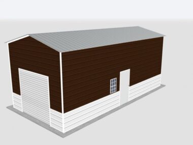 Keen's Buildings, 14x35x12 Metal Garage, KBG-1G143512-1D1W