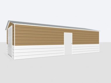 Keen's Buildings, 14x30x8 Metal Garage, KBG-1G143008-1D1W