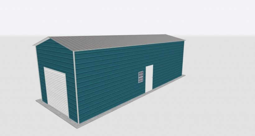 Keen'S Buildings, 14X40X12 Metal Garage, Kbg-1G144012-1D1W
