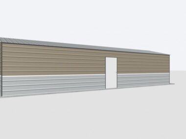 Keen's Buildings, 14x40x8 Metal Garage, KBG-1G144008-1D1W