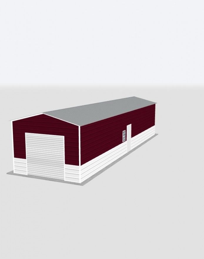 14X50X10 Metal Garage 14X50X10 Metal Garage Keen'S Buildings, 14X50X10 Metal Garage, Kbg-1G145010-1D1W