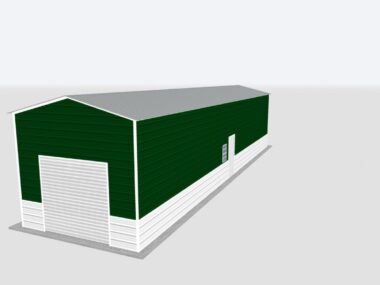 Keen's Buildings, 14x50x12 Metal Garage, KBG-1G145012-1D1W