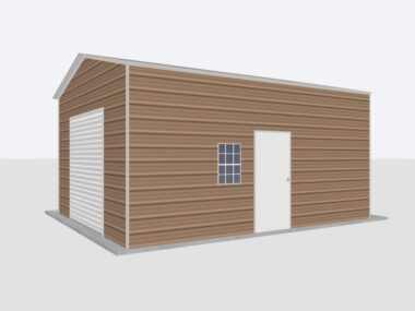 Keen's Buildings, 16x20x10 Metal Garage, KBG-1G162010-1D1W