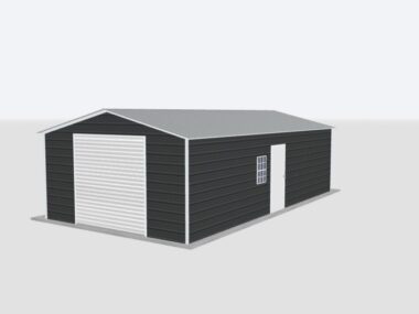 Keen's Buildings, 16x35x8 Metal Garage, KBG-1G163508-1D1W